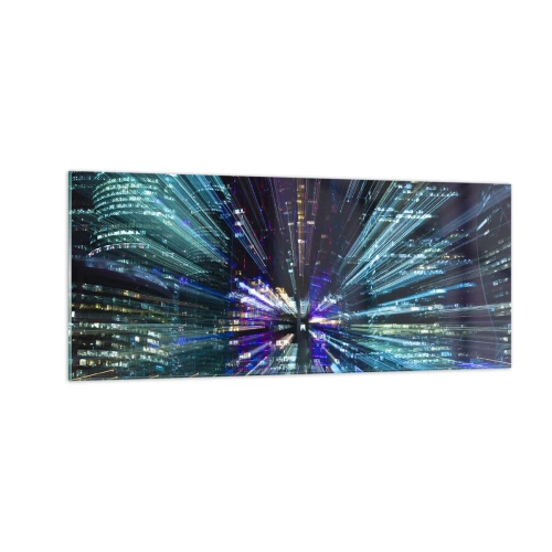 Glastavla - Bild på glas - Övergång till hyperrymden - 100x40 cm
