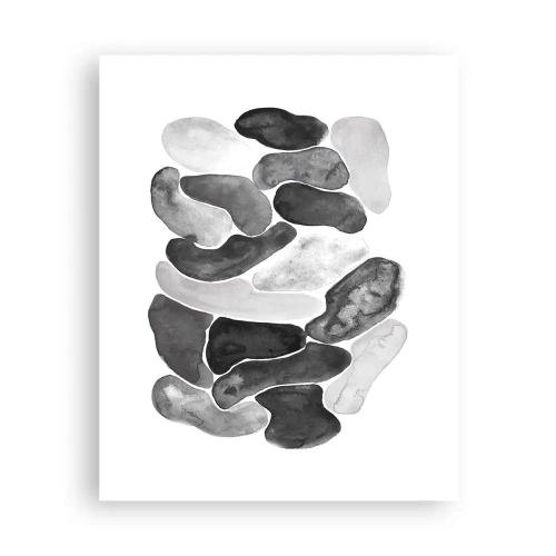 Affisch - Stenig abstraktion - 40x50 cm