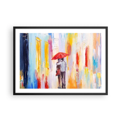 Affisch i svart ram - Må det fortsätta regna - 70x50 cm