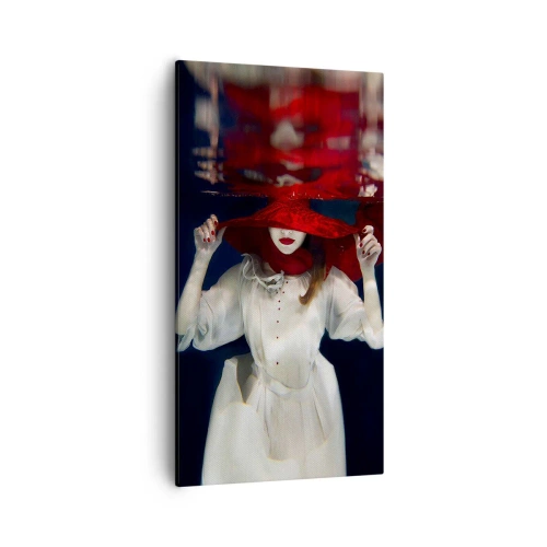 Canvastavla - Bild på duk - Konstig fru - 55x100 cm