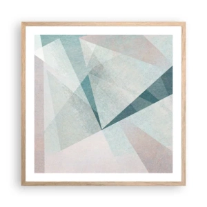 Affisch i ram av ljusek - Lugnt trots dynamiskt - 60x60 cm