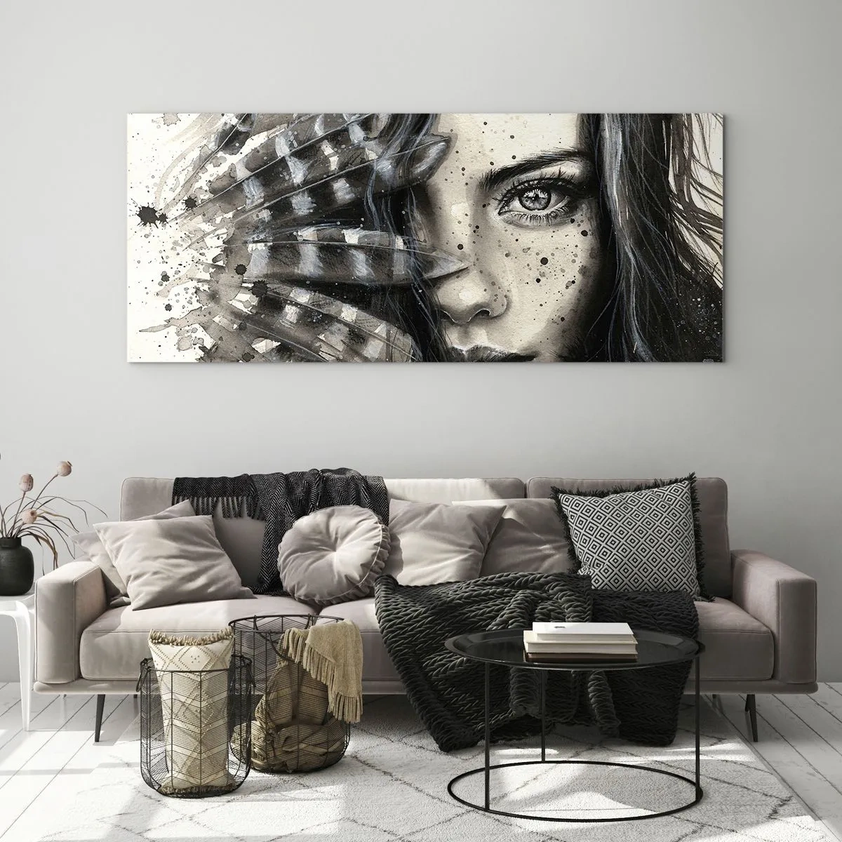 Glastavla - Bild på glas - Vild skönhet - 100x40 cm