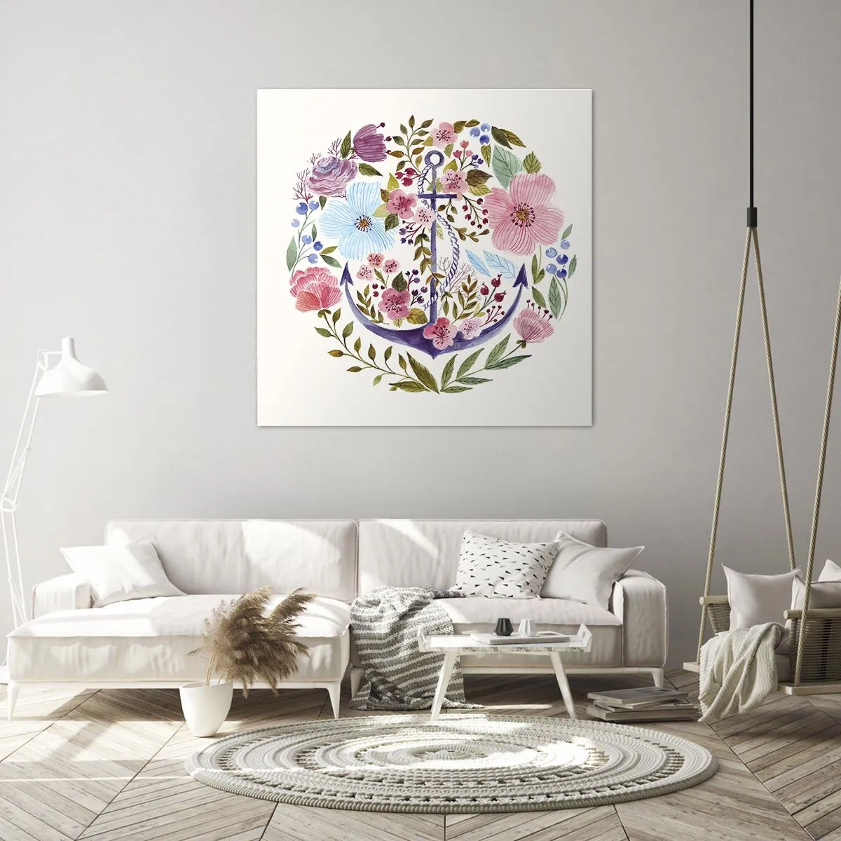 Canvastavla - Bild på duk - En seglares goda sömn - 60x60 cm