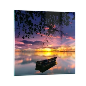 Glastavla - Bild på glas - "Du verkar hänga i mitten av himmelvalvet…" - 60x60 cm