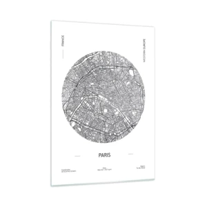 Glastavla - Bild på glas - Paris anatomi - 50x70 cm