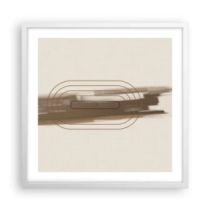 Affisch i vit ram - Grå blåst - 50x50 cm