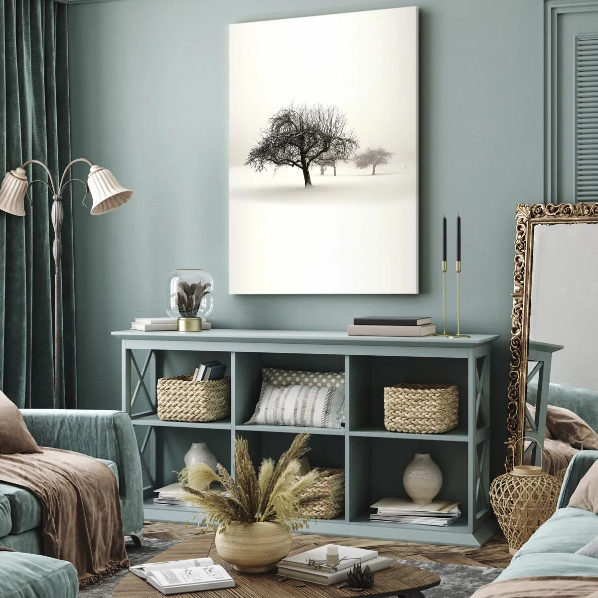 Canvastavla - Bild på duk - Vintersömn - 50x70 cm