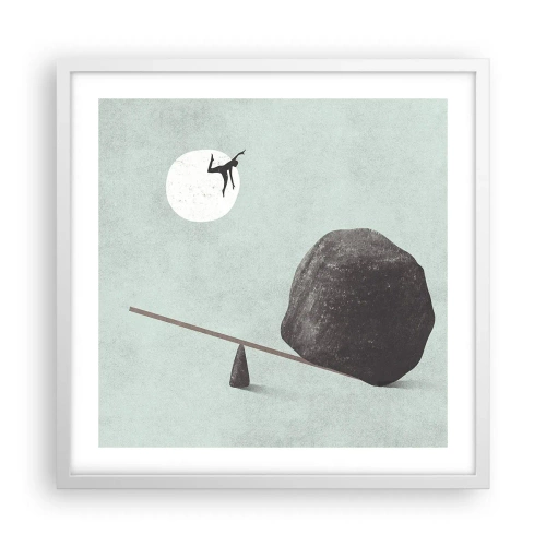 Affisch i vit ram - Uppfylld dröm - 50x50 cm