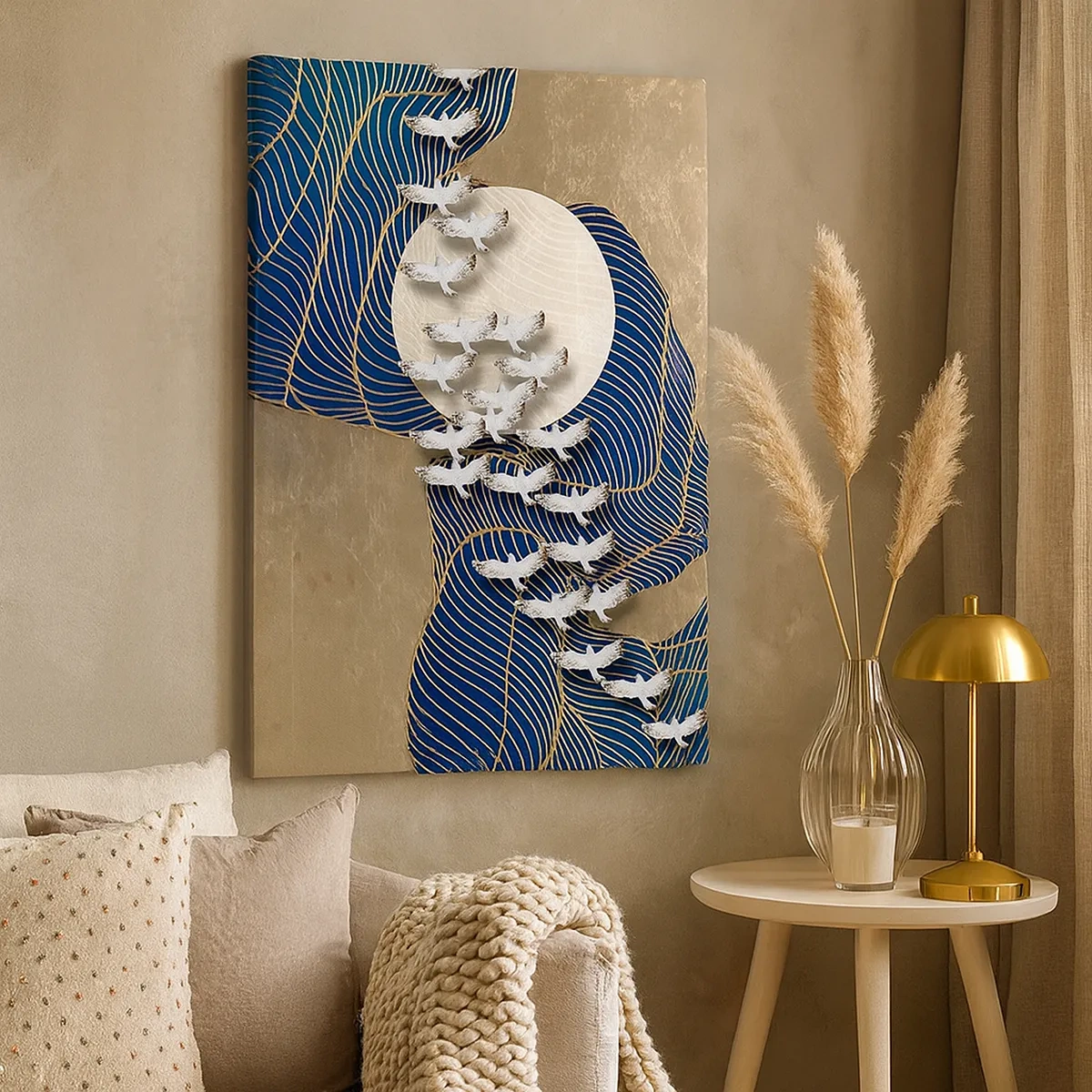 Canvastavla - Bild på duk - Frihet, vandring, gemenskap - 50x70 cm