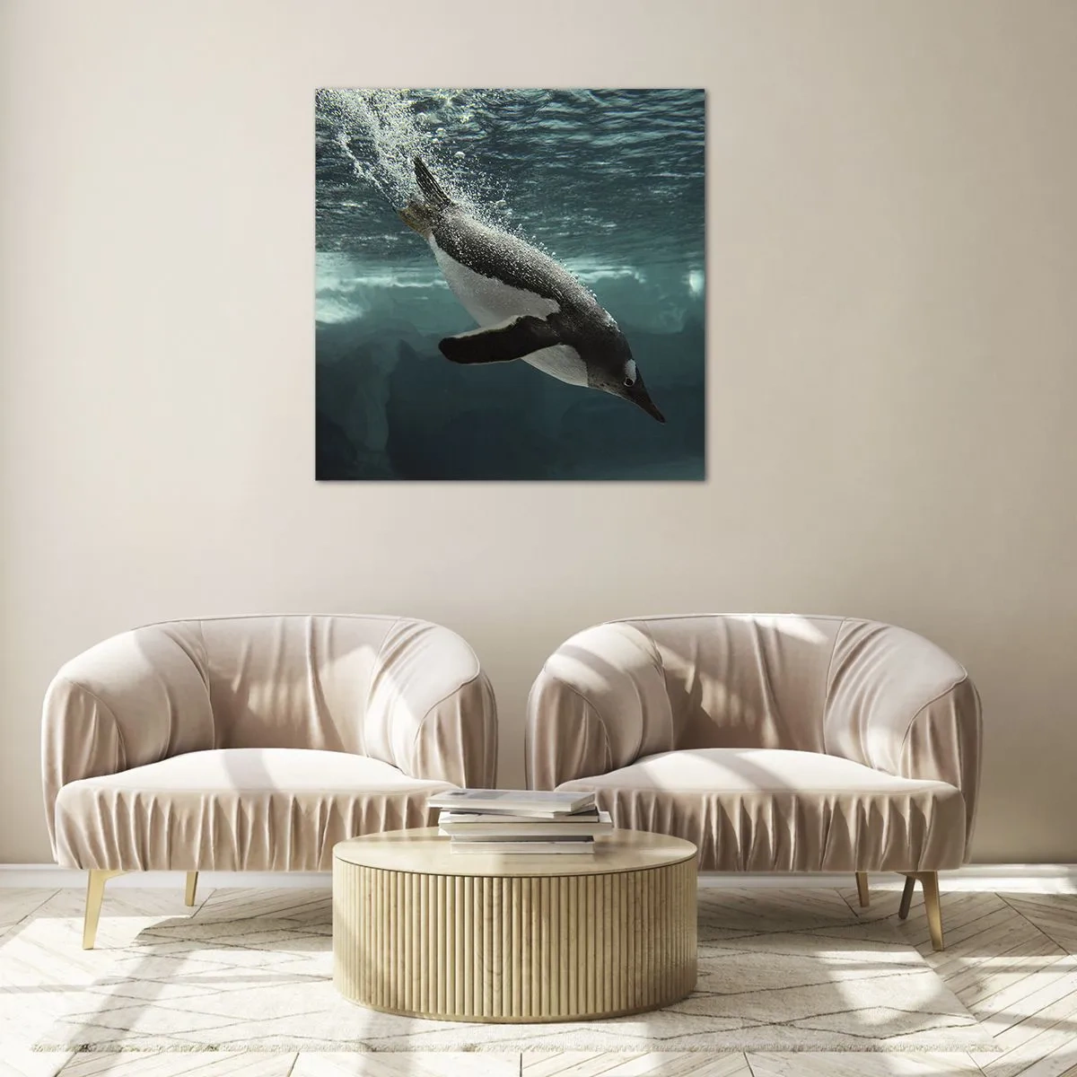 Glastavla - Bild på glas - Välkommen till min värld - 30x30 cm