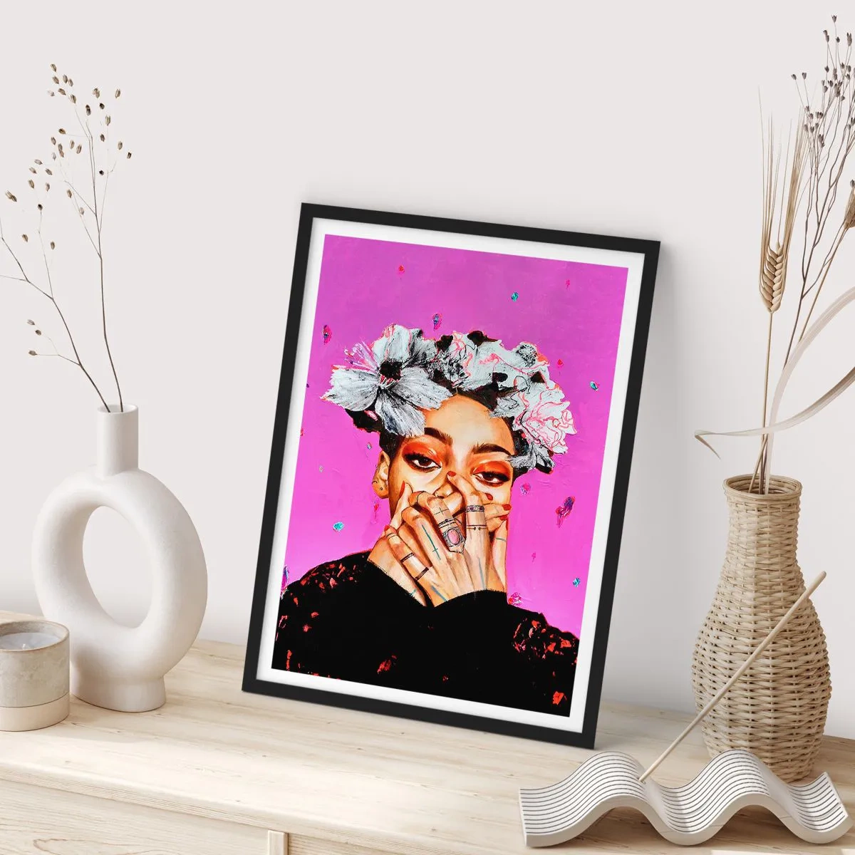 Affisch i svart ram - Lite galen - 30x40 cm