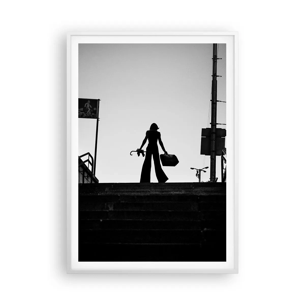 Affisch i vit ram - Stadsvandring - 70x100 cm