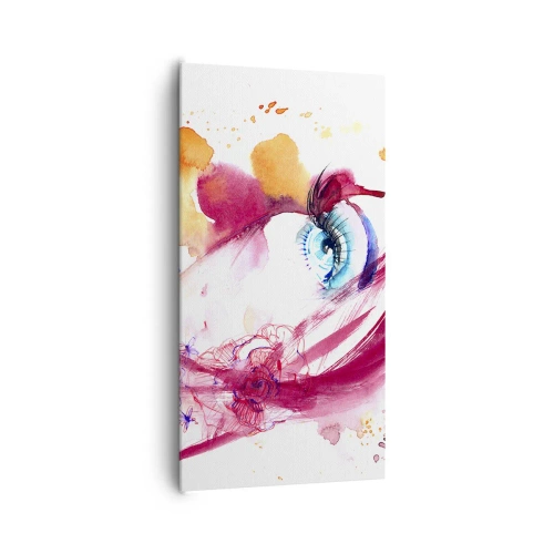 Canvastavla - Bild på duk - Världen blommar i närheten - 65x120 cm