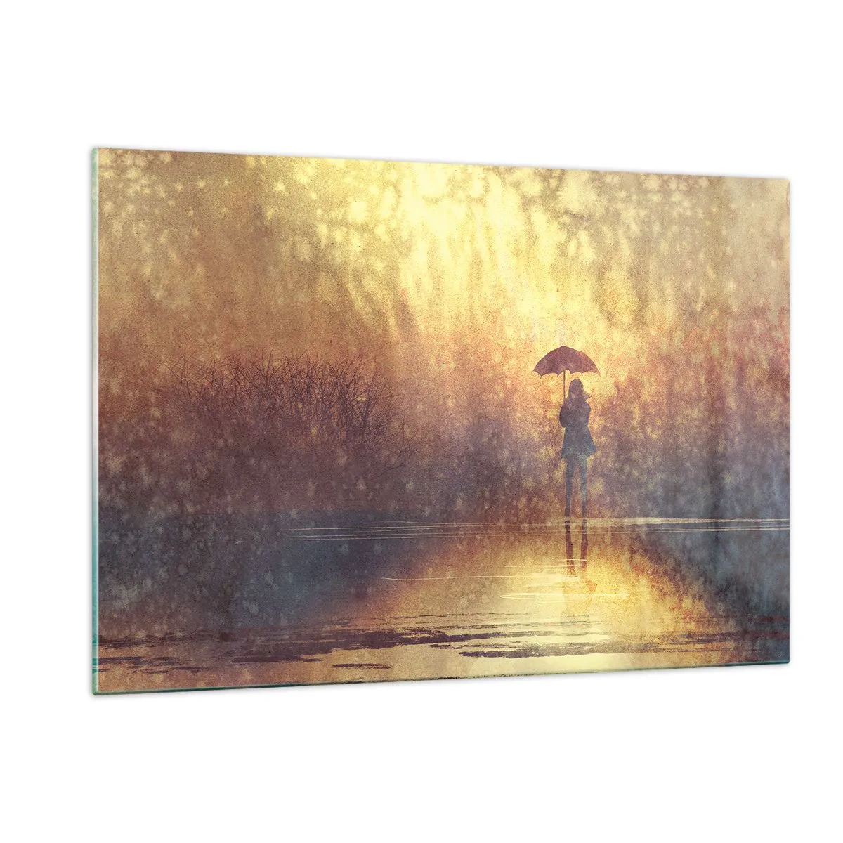 Glastavla - Bild på glas - Jag känner att någon tittar på mig - 120x80 cm