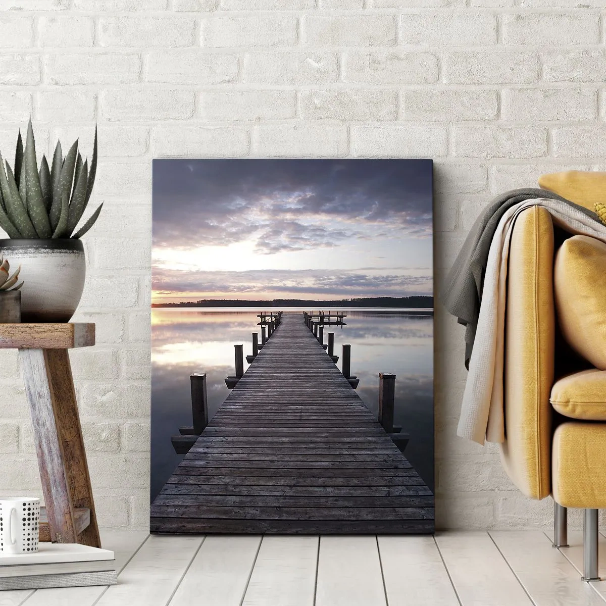 Canvastavla - Bild på duk - Den tysta gränsen mellan dag och natt - 50x70 cm