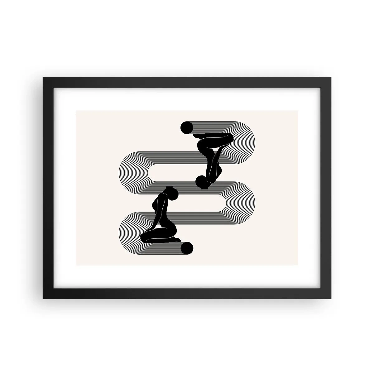 Affisch i svart ram - Sensuell symmetri - 40x30 cm
