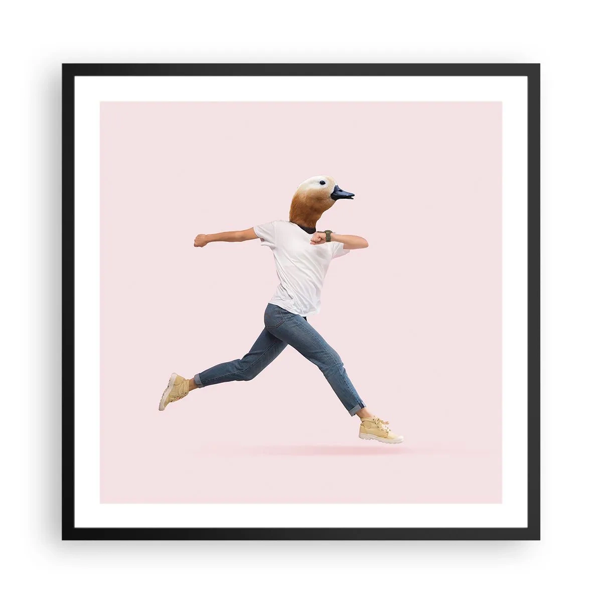 Affisch i svart ram - En nypa absurd - 60x60 cm