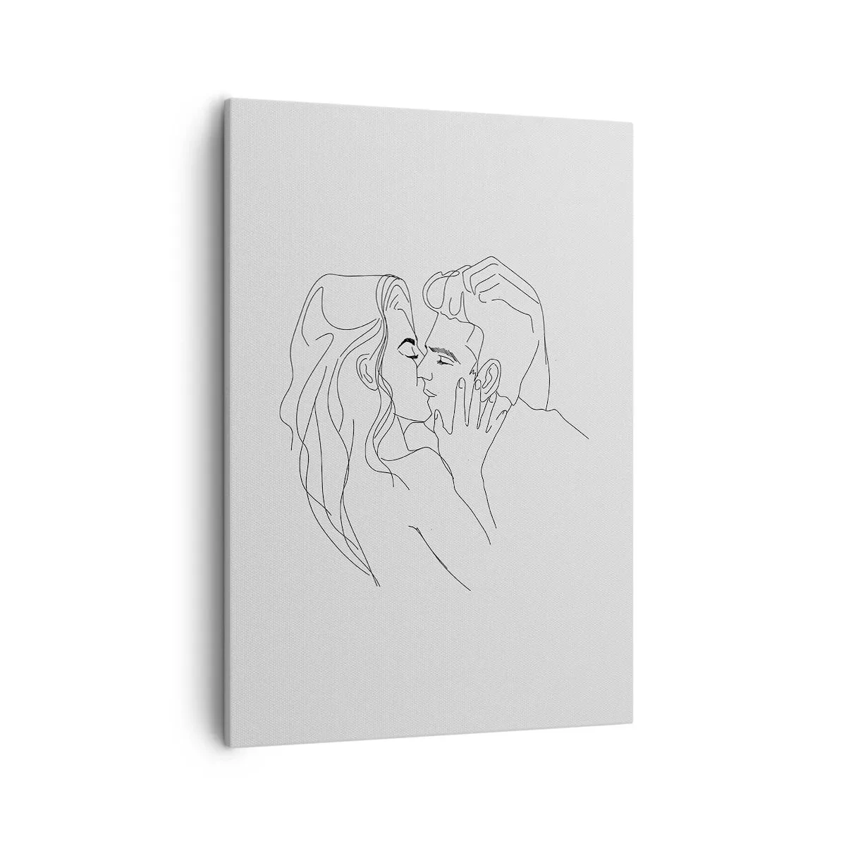 Canvastavla - Bild på duk - Med samma streck - 50x70 cm