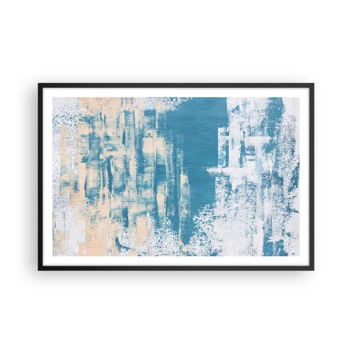 Affisch i svart ram - Genom istapp - 91x61 cm