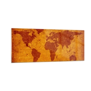 Glastavla - Bild på glas - Inbjudan till resa - 100x40 cm