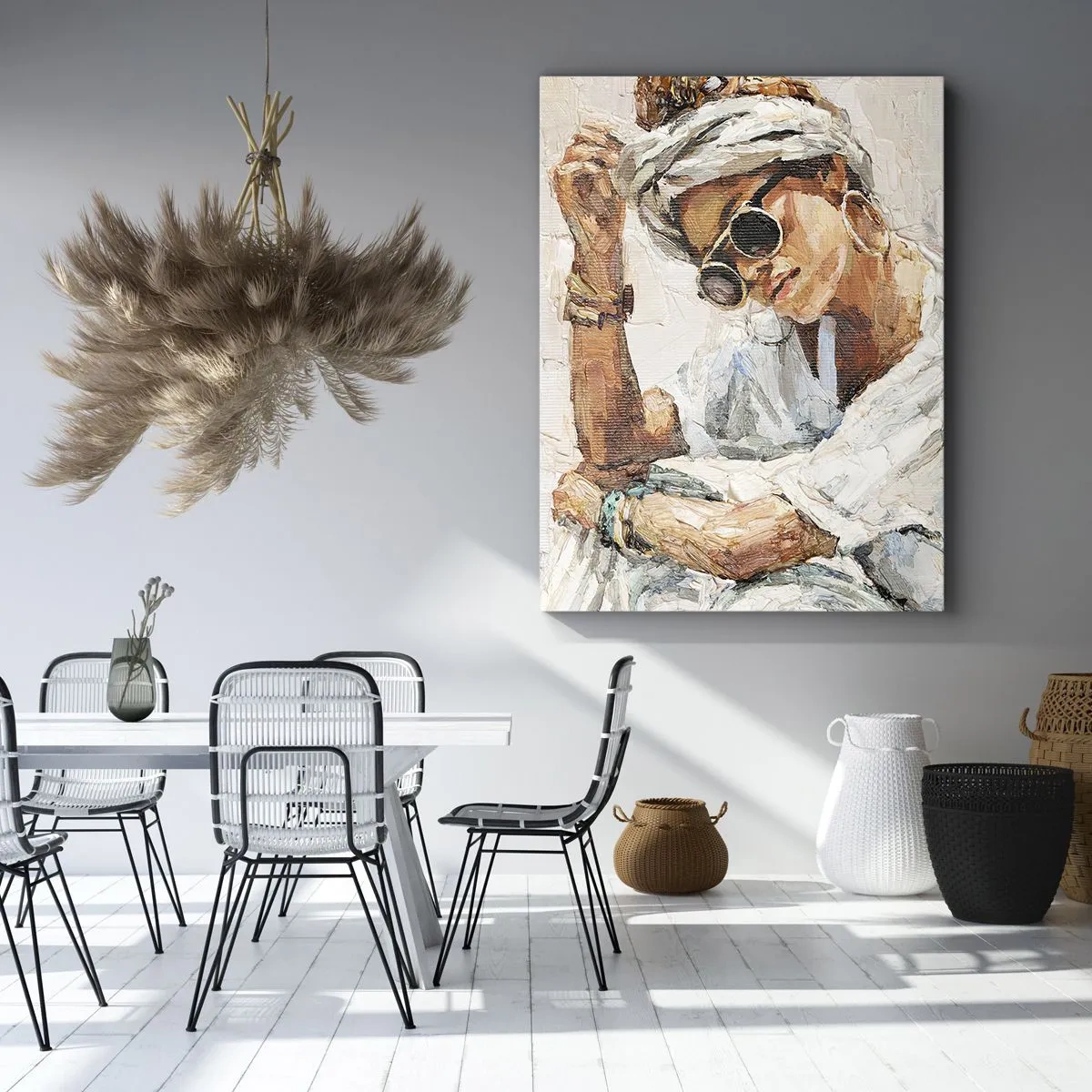 Canvastavla - Bild på duk - Porträtt i fullt solljus - 50x70 cm