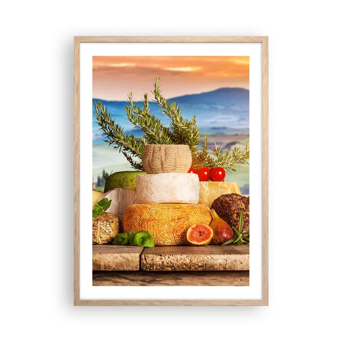 Affisch i ram av ljusek - Italiensk livsglädje - 50x70 cm