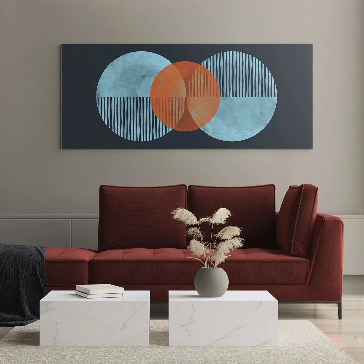 Glastavla - Bild på glas - Symmetrisk komposition - 120x50 cm