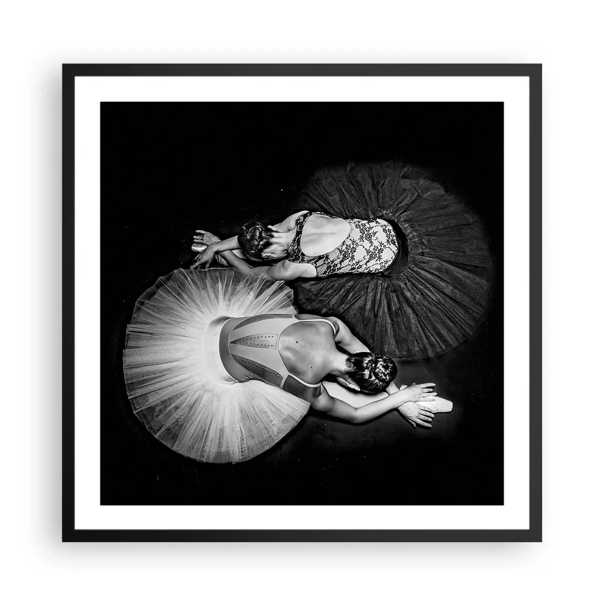 Affisch i svart ram - Jin och jang – den perfekta balansen - 60x60 cm
