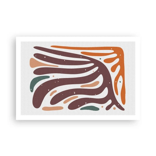 Affisch - Strålande organisk komposition - 91x61 cm