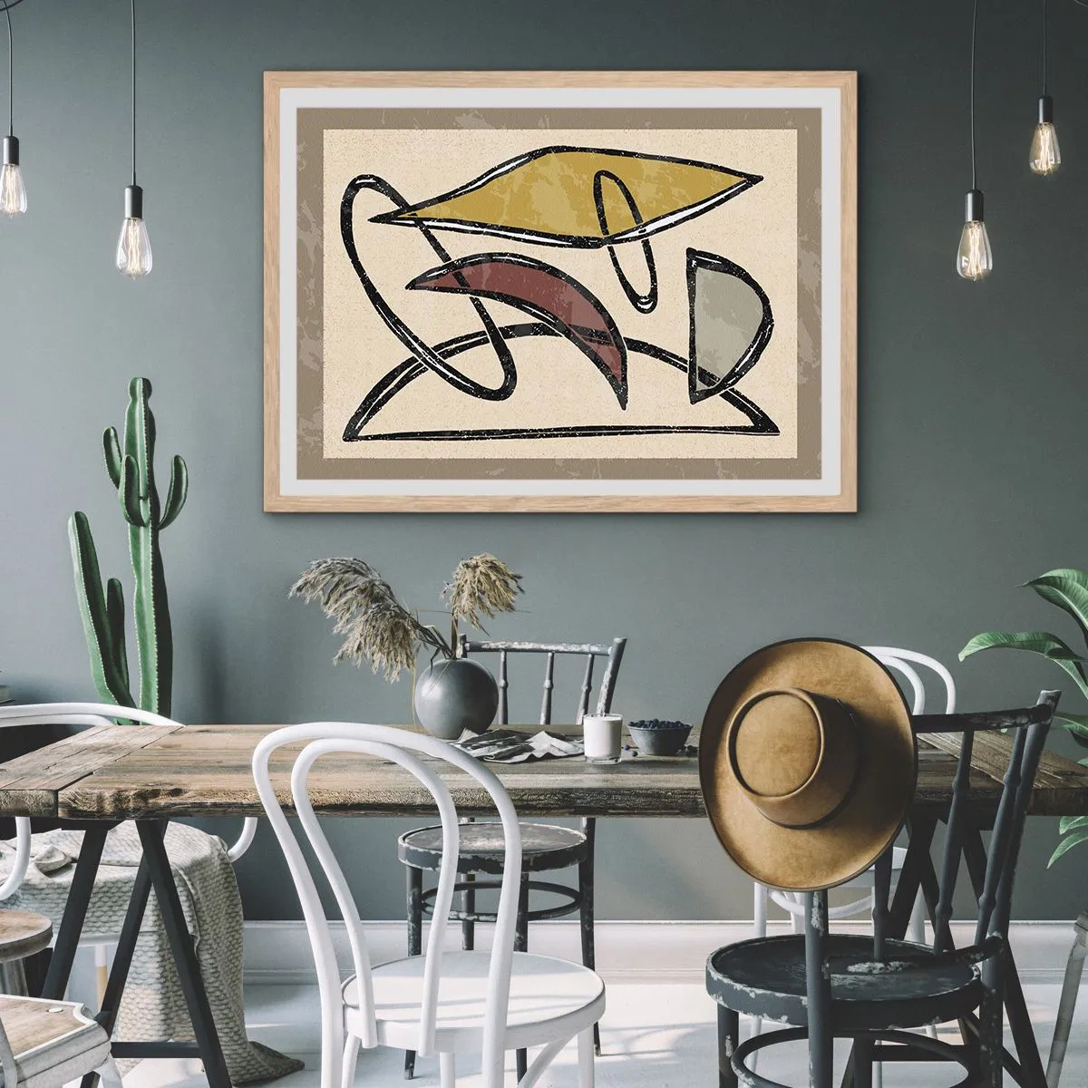 Affisch i ram av ljusek - Vertikaler och nivåer - 70x50 cm