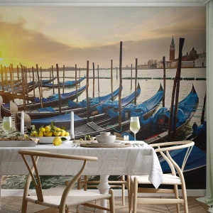 Fototapet Premium Sand - Innan bullret kommer hit - Venedig, Stad, Arkitektur - 100x70 cm