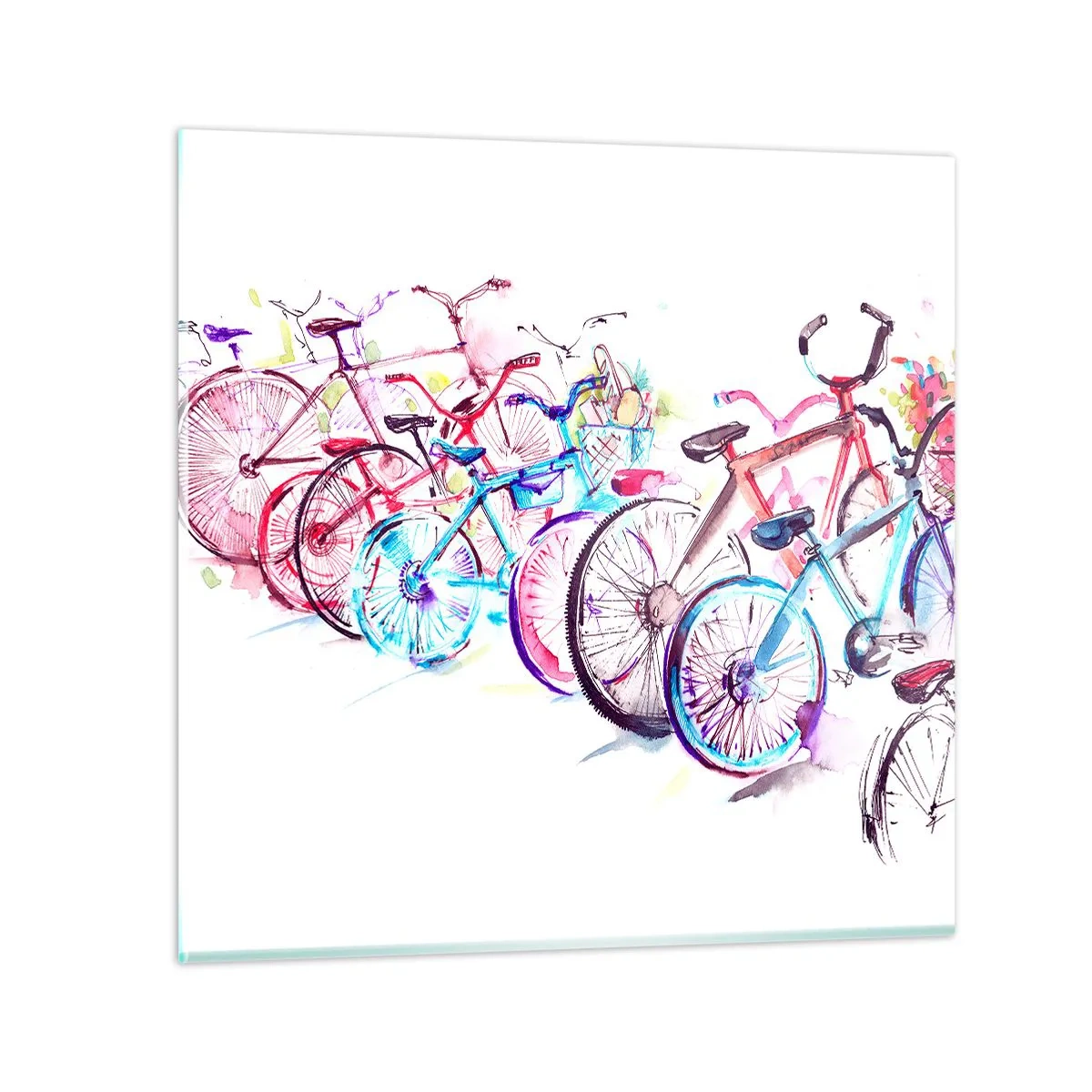Glastavla - Bild på glas - Antimotoklubbens träff - 70x70 cm
