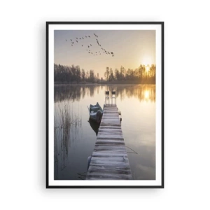 Affisch i svart ram - Kommer tillbaka om en viss tid - 70x100 cm