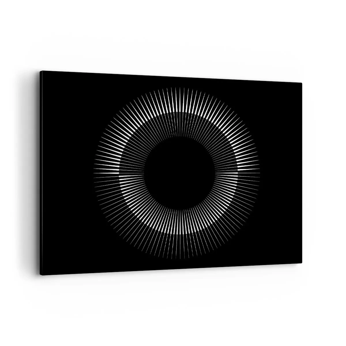 Canvastavla - Bild på duk - Svart sol - 100x70 cm