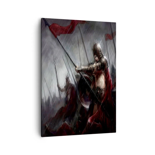 Canvastavla - Bild på duk - Förbipasseraren, hälsa Sparta... - 50x70 cm