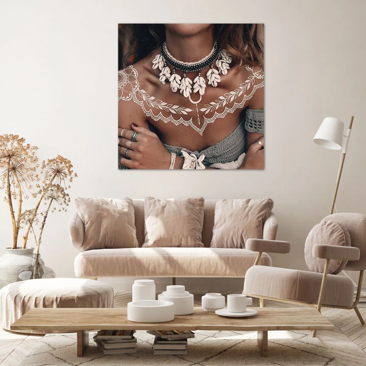 Canvastavla - Bild på duk - Kvinnlighetens talismaner, ritualer - 40x40 cm