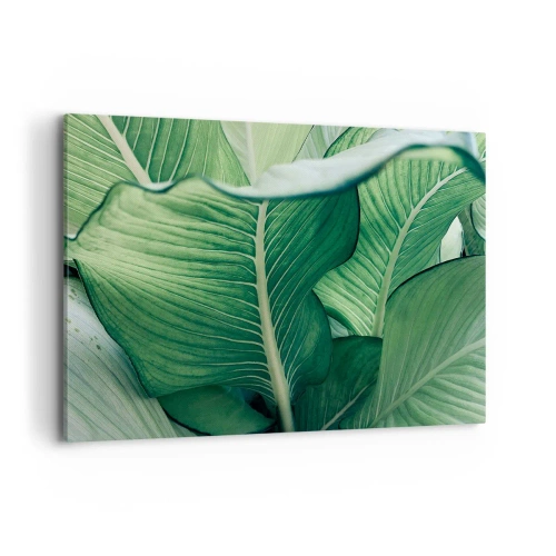 Canvastavla - Bild på duk - Livet intensivt grönt - 100x70 cm