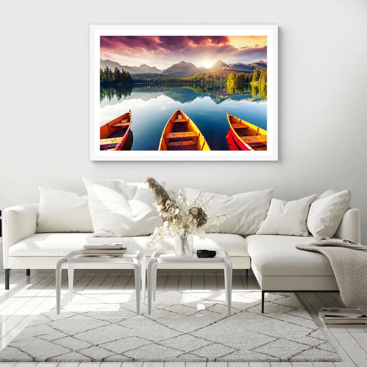 Affisch i vit ram - Ingenting mot naturen - 100x70 cm