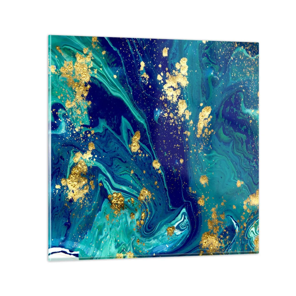 Glastavla - Bild på glas - Solflingor  - 50x50 cm