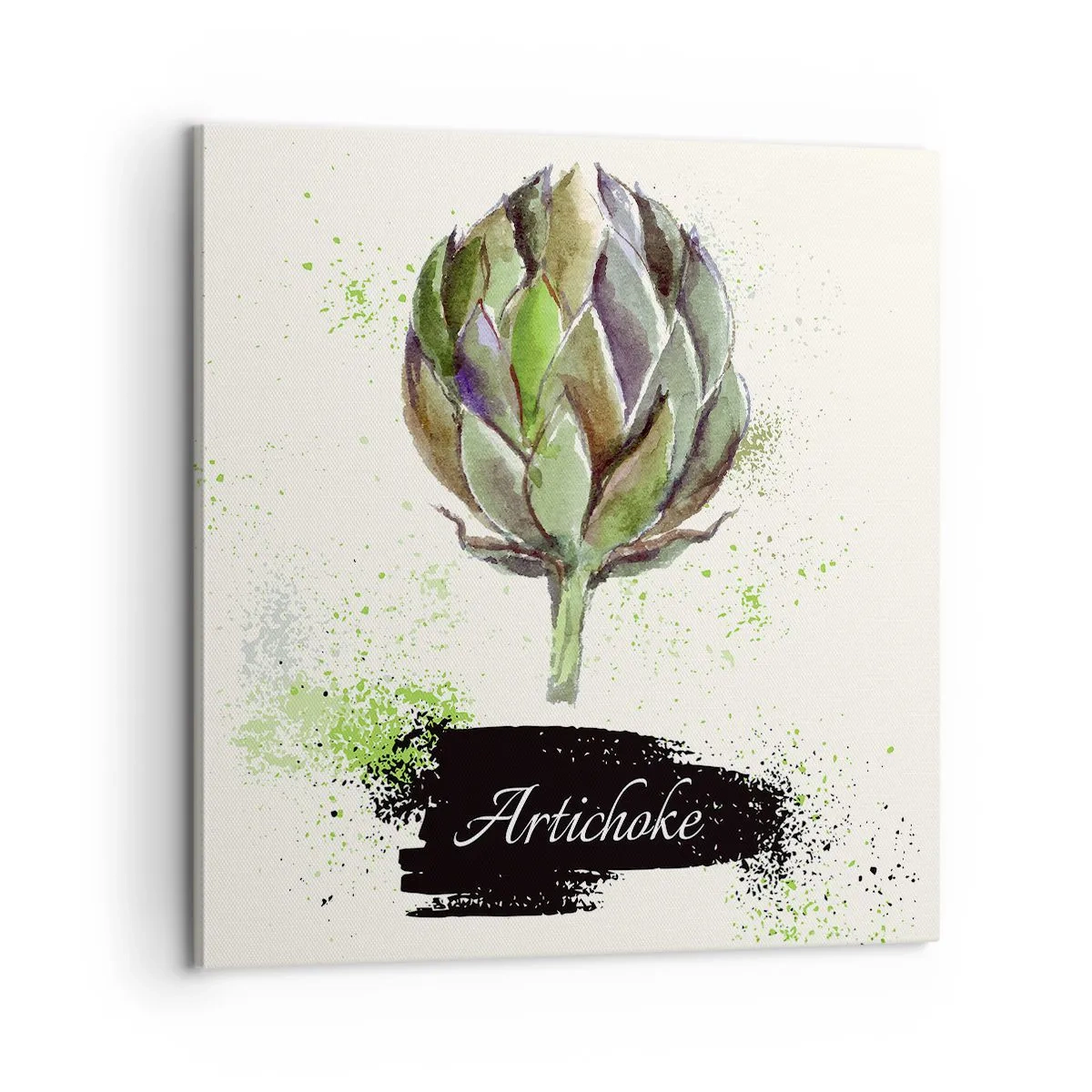 Canvastavla - Bild på duk - Eviva grönsaker! - 60x60 cm