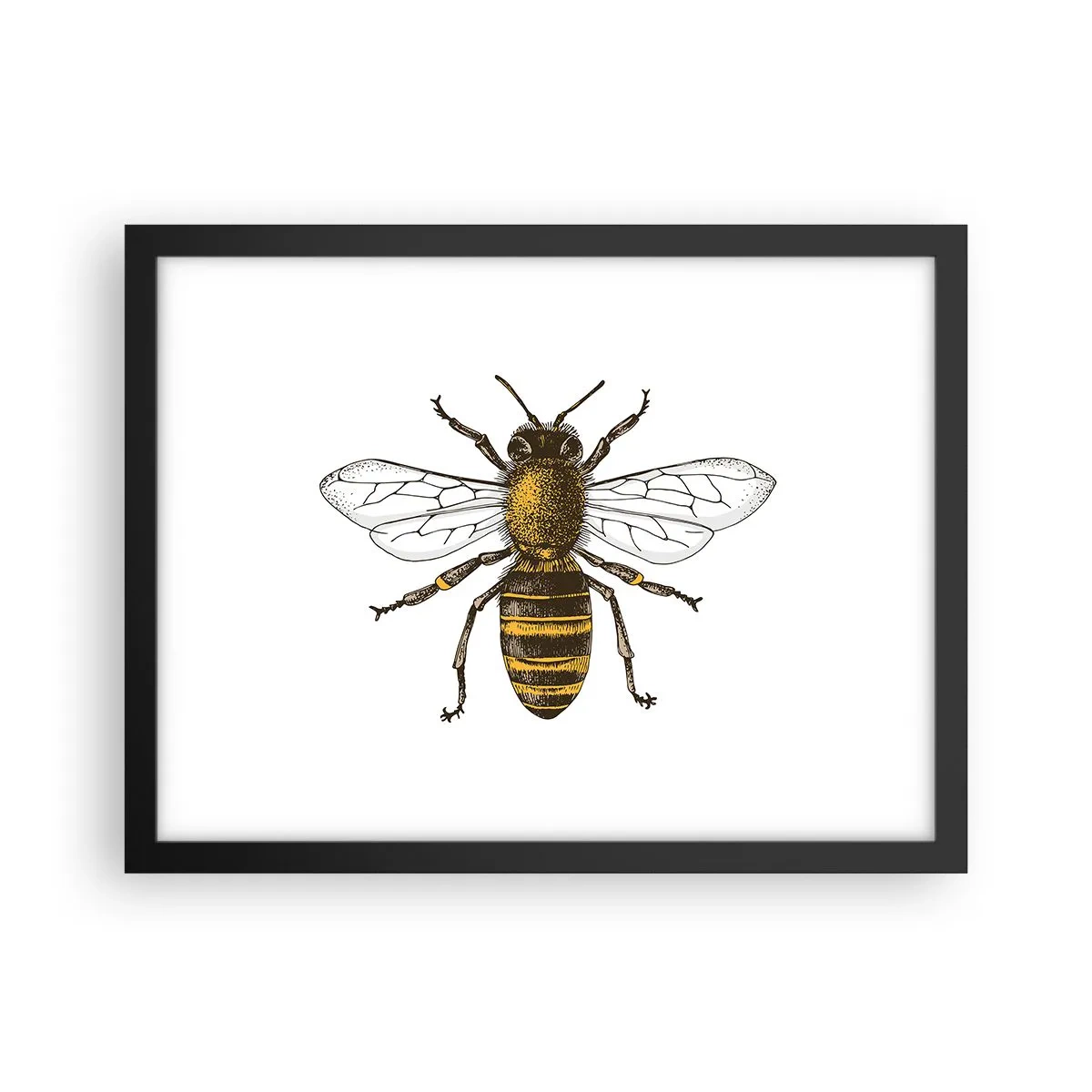 Affisch i svart ram - Vackert och bra - 40x30 cm