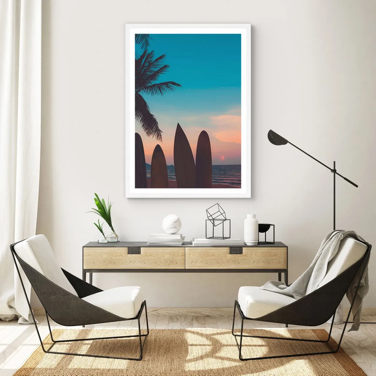 Affisch i vit ram - Imorgon blir det också kul - 70x100 cm