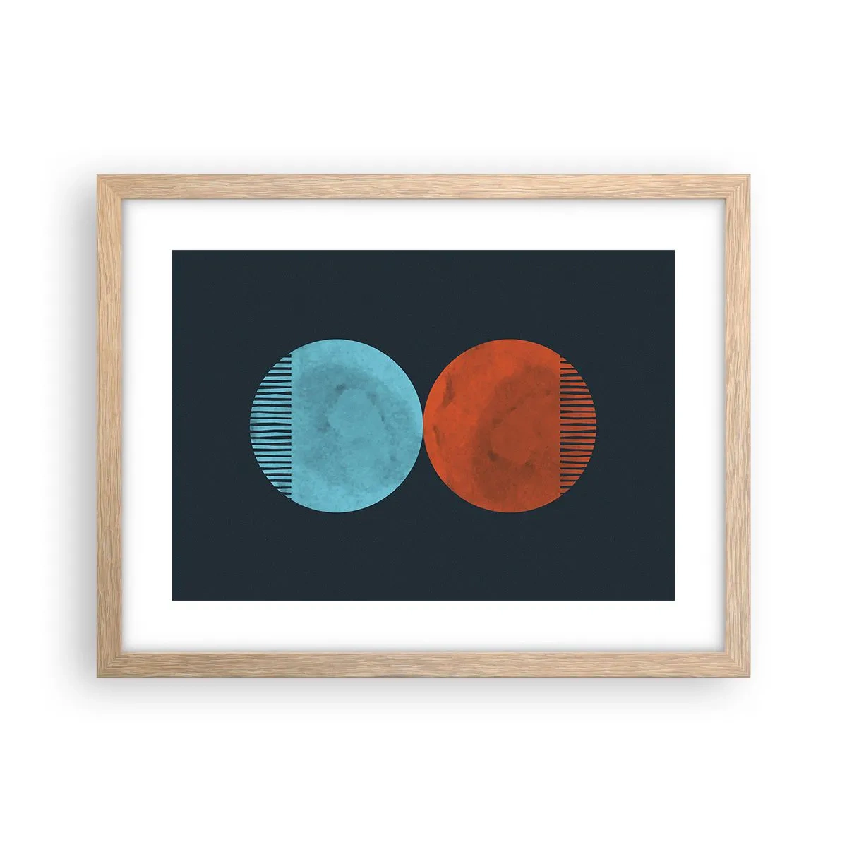 Affisch i ram av ljusek - Endast geometri? - 40x30 cm