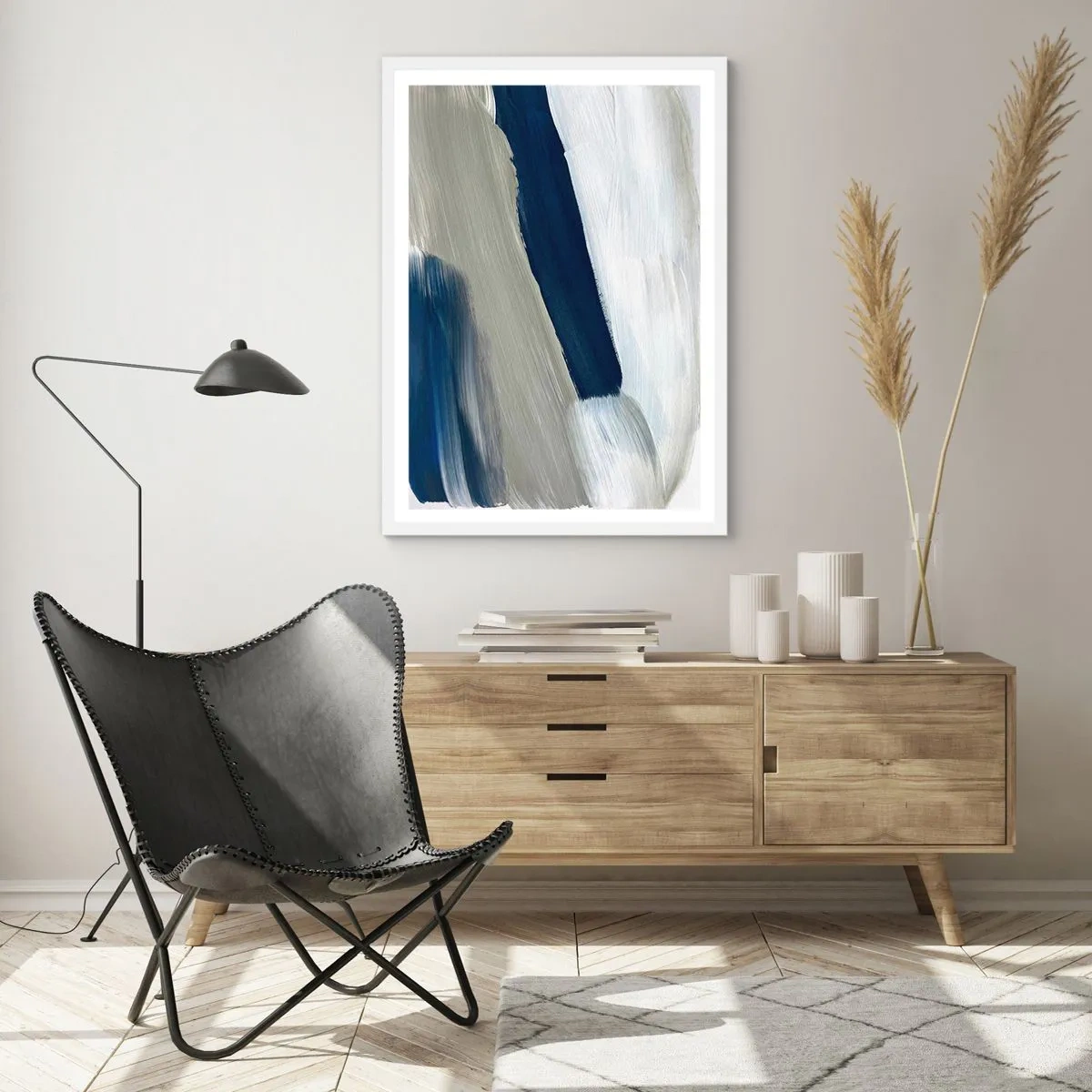 Affisch i vit ram - Möte med vitt - 40x50 cm