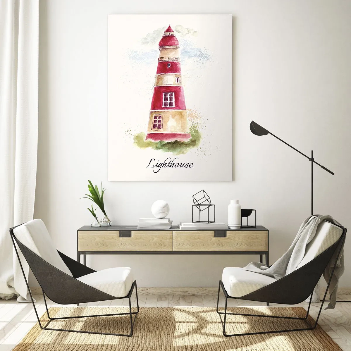 Glastavla - Bild på glas - Det är alltid något väder - 50x70 cm