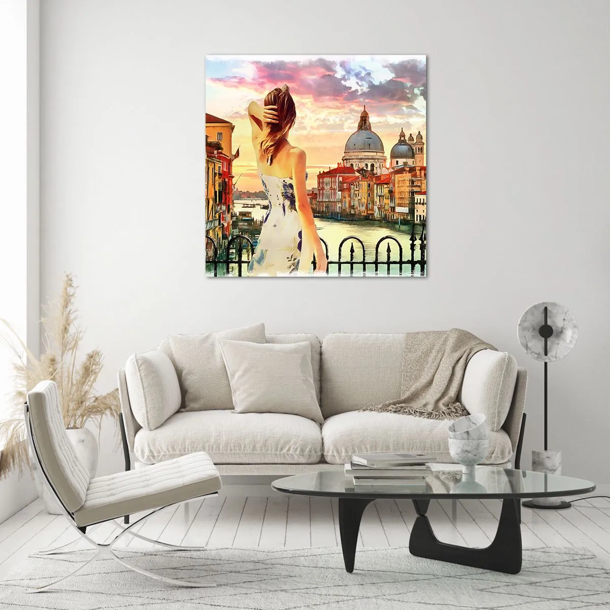 Glastavla - Bild på glas - Äventyr endast i ... - 70x70 cm