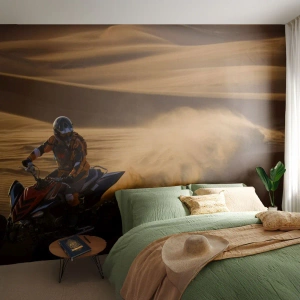 Fototapet Premium Canvas - På sandens vågor - Quad, Bil, Öken - 450x315 cm