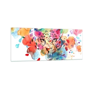 Glastavla - Bild på glas - Skönheten och odjuret - 100x40 cm