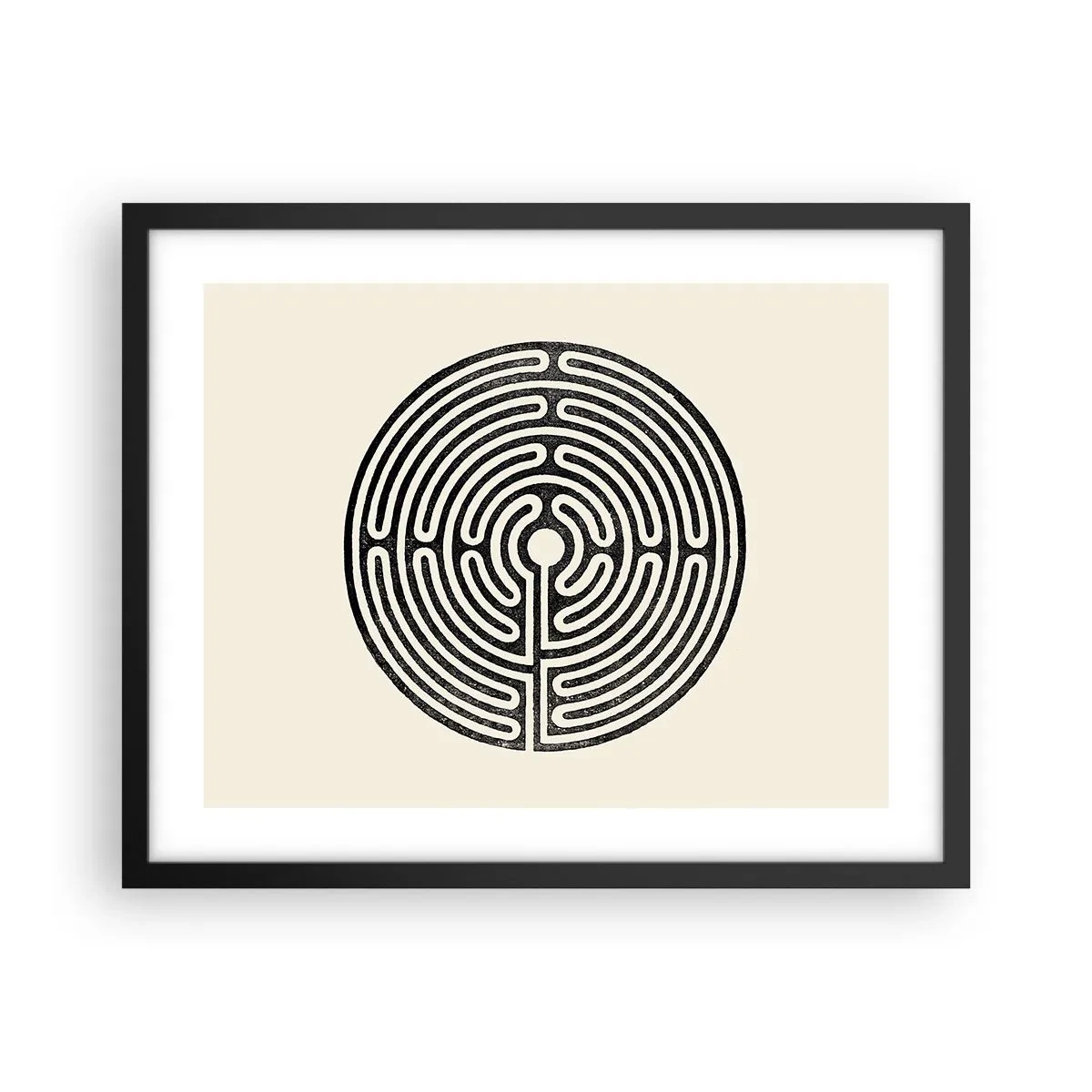 Affisch i svart ram - Mystisk ordning - 50x40 cm