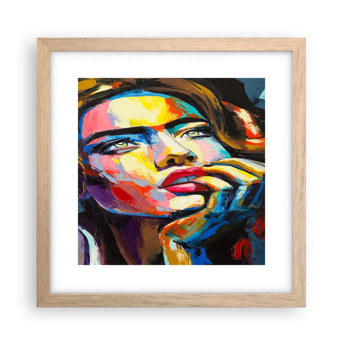 Affisch i ram av ljusek - Drömmar seglar i himlen som fåglar - 30x30 cm